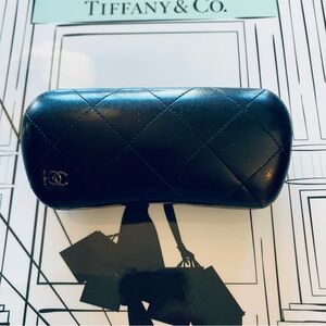 Black Quilted Chanel Sunglass Case